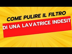 How to Clean the Filter on an Indesit Washing Machine