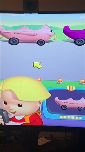 cute pink Airplane taking off in Little People Discovery Airport.