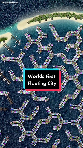 Take A Look The World’s First Floating City In The Maldives… #fyp #travel #globalwarming