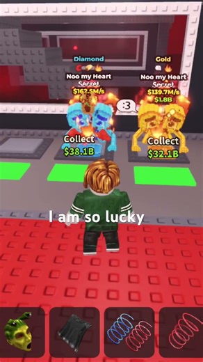 Tow in a row from lucky blocks