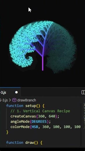 Tree Using Recursion and Mouse Interactivity to create a digital tree that sways in real-time.