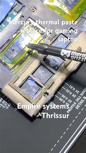 Thermal paste replacing in laptops,empire systems Thrissur #chiplevelrepair