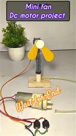 Mini Dc Motor Fan School Project 💡 #tech #trending #dcmotor #fan #shorts