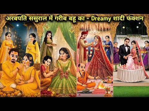 गरीब बहू का-Dreamy शादी फंक्शन ||Poor daughter-in-law's dream wedding function at b