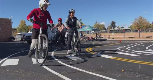 Colorado city opens practice park for bicycle safety