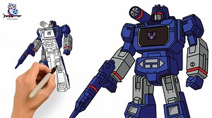 How to Draw Soundwave G1 - Transformers