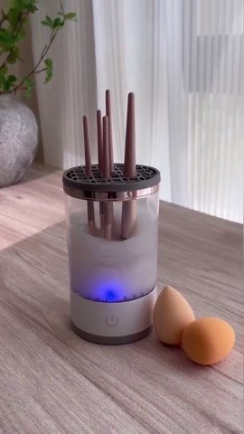 Electric Makeup Brush Cleaner Machine, 2025 Upgrade Cosmetic Brush Cleaner, Deep Cleaning All Types of Brushes, Keeps Brushes Hygienic and Skin Healthy