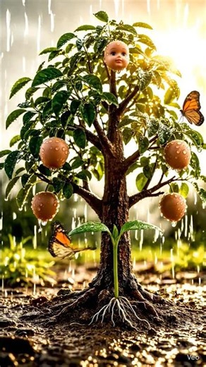 Untitled😲 A Doll Turned Into a Magical Tree! 🌳✨ | Ultra Realistic AI Video #Shorts