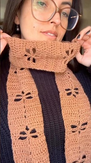 Cachecol Filet Crochet 🧶 tutorial disponível