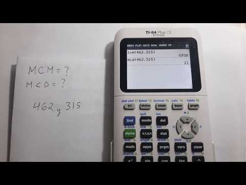MCD Y MCM CON CALCULADORA TEXAS TI-84 PLUS CE