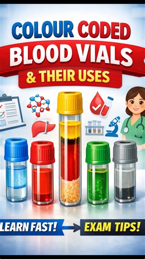 “Medical students, save this! Colour coded vials explained 💉🧠” ||“Confused about blood vials?
