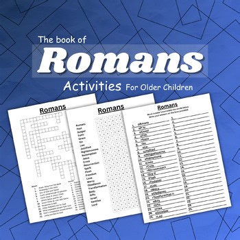 Romans Bible Activities Word Search Crossword Word Jumble Printables