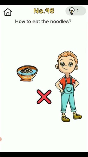 Brain Out Level 96 | Noodles Kaise Khaye 😋 | Smart Trick You Missed! 🤯 #BrainOut