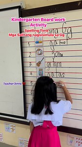 KINDERGARTEN BOARD-WORK ACTIVITY! Spelling Time. Pagsulat ng mga salitang nagsisimula sa Gg. Good job kids! Keep it up! 👏👏👏 Proud ako palagi sa inyong lahat! #Kindergarten #kindergartenactivities #literacy #teacherdinna #kindergartenlife #proudteacher #spelling #writing #kinder @highlight | Kinder Pakwan MsDinna