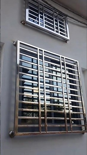 ⚡Stylish Stainless Steel Window Grills Design✨|Modern Steel Jali for Home#shorts#steel #grill#window