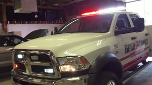 Bear Track FD. Whelen Legacy lightbar with full take down feature, full alleys on each side, & arrow stick. The rear also sports rear Brooking work/load lights. All body and grill lightheads are Whelen M7's. All operated by a Carson 411HS handheld siren siren. All graphics done here in house as well. | LW Outfitters
