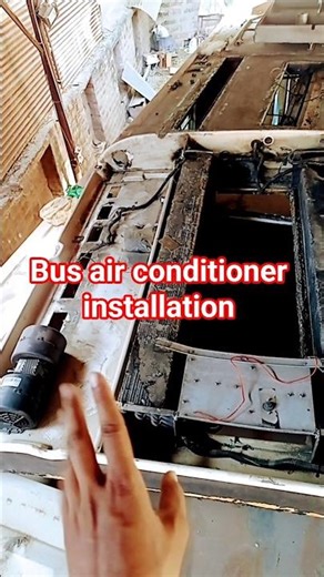 bus ac installation | old ac Fitting | how to bus air conditioner installation | #acinstallation #ac