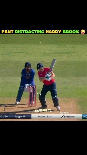 Pant distracting Harry Brook behind the stumps!😅