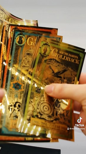 2.6K views · 22 reactions | Check out our GOLDBACKS! Bills made with pure gold to ensure they do not devalue, unlike the American dollar.  #SouthDakota #goldback #GoldBackedCurrency #gold #goldbug #goldstacking #investments #bullion #bullionstacking #money #metals #moneymetals #coinpusher #dollar #bills #billsbillsbills | Money Metals Exchange | Facebook