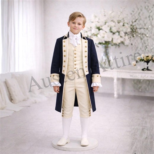 Boys Colonial Style Formal Suit – Boys 18th Century Outfit - Ring Bearer Historical Attire - Etsy