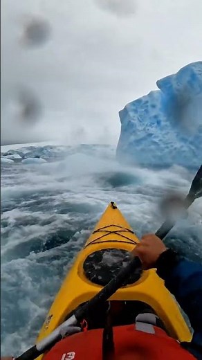 Kayaking When an Iceberg Collapses!