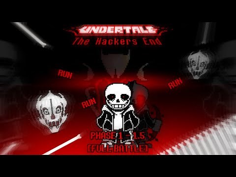 [animation] undertale The Hackers End [ vhs sans phase 1 - 1.5 ] [full battle]