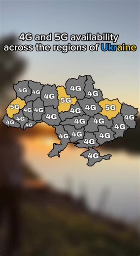 4G and 5G availability across the regions of Ukraine | #map #mapping #fyp #ukraine #across
