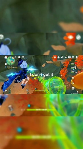 Can someone tell me what do to here 🤧 || quest ~ Cut the greengras || #genshinimpact #yoytubeshorts