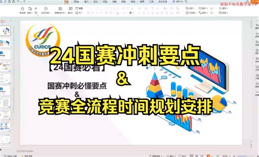 【24数模国赛最后冲刺】 国赛获奖要点&竞赛全流程时间规划安排