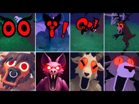 Owl vs Bat vs Deer vs Ram, Goat, Boar, Yeti, Wolf, 99 nights in the forest all jumpscares