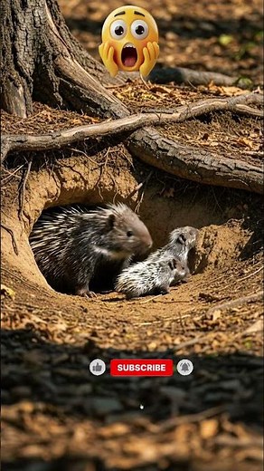 😱😱😱😍😍😍😍😍Mother Porcupine Protects Her Three Tiny Babies | Ultra-Realistic 8K Wildlife Scene