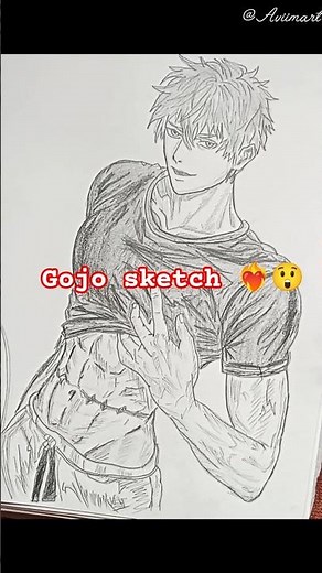 DRAWING GOJO SATORU 🔥 | Realistic Pencil Sketch Step by Step #art #drawing