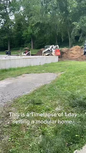 Timelapse of setting a Modular home. #EliteHomebuilders #ModularHomes | Modular Homes