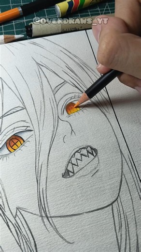 Power 😻 Eyes Coloring!!! #art #drawing #anime #animeart