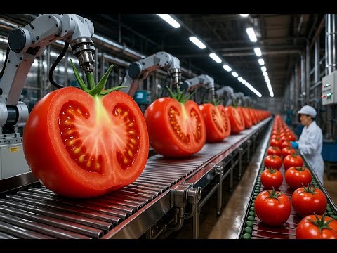 Inside the Modern Tomato Factory: From Field to Table — Full Production Line Explained!