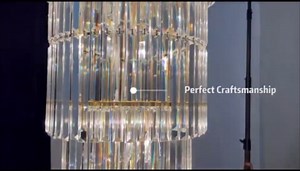 YUYI Modern Chandelier 125 in. 20-Light Black Chandelier for Staircase, Foyer,Living Room,Crystal Chandelier for High Ceiling YX408HBF1230