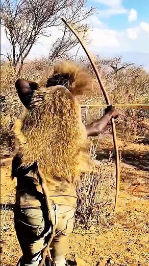 Traditional African Hunters Face Off with a Lion | Intense Wild Showdown.#shorts #wildlife #hunting
