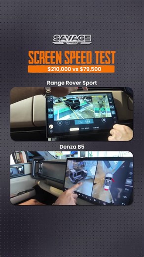 SAVAGE TECH AUSTRALIA on Instagram: "Thoughts? 👀 We put the screens side by side. Range Rover Sport vs Denza B5. The Range Rover is clearly slower on response. Price check Range Rover Sport around $210k AUD Denza B5 around $79,500 AUD Tech doesn’t always follow the price tag. Full video on our YouTube channel Savage Offroad Australia. #RangeRoverSport #DenzaB5 #DenzaB8 #BYD #BYDAustralia #ChineseCars #CarTech #Infotainment #TouchscreenTest #ScreenSpeed #CarComparison #LuxurySUV #4x4Australia #S