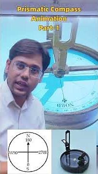 Prismatic compass by Animation video Part-1 #civilengineering #survey #tarifsir #ae #je #exam