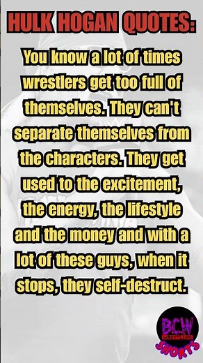 HULK HOGAN Wasn't Full Of HIMSELF!