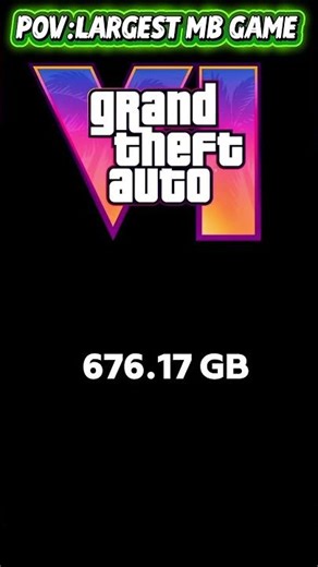 GTA 6 – The Largest Game Ever? Huge Download Size Revealed! 😱 | GTA VI Storage & Requirements