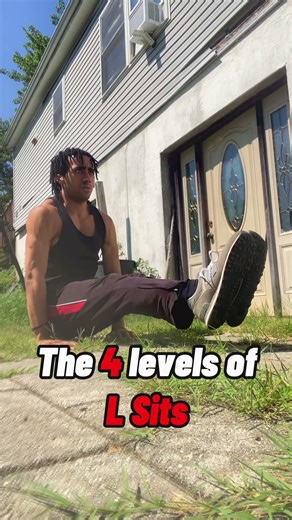 The 4 Levels of L sits #calisthenics #lsit #workout