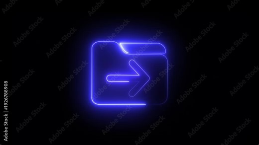 Neon glow ta tech & modern UI Feel Diced File Transfer, Move File, Export Folder, Upload Folder, Data Transfer, Document Management One Use Hobe.