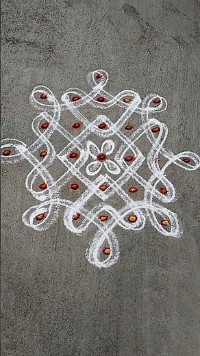 simple kolam rangoli designs with dot's