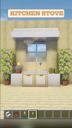 Easy kitchen stove build in Minecraft #minecraftshorts