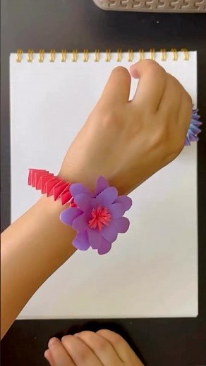 How to make paper bracelets | easy crafts for kids #paperflower #papercraft #origami #creative #idea