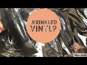 HOW TO GET CREASES OUT OF VINYL APRON // upholstery fabric // folded pvc // wrinkled plastic