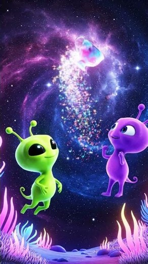 Magical Space Tea Party ☕✨ Cute Alien 3D Cartoon | Funny Kids Animation USA