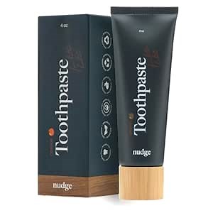 Nudge 10% Nano Hydroxyapatite Toothpaste, Remin+ Formula with Vitamin E, Fluoride-Free, SLS-Free, Helps Remineralize Enamel, Supports Dry Mouth Relief and Sensitive Teeth, Orange, 4.5 oz