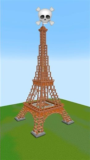 Minecraft Eiffel Tower Build Battle - Noob vs Pro vs Hacker vs God #shorts #minecraft